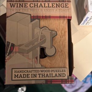 Handcrafted Wood Puzzle Wine Challenge